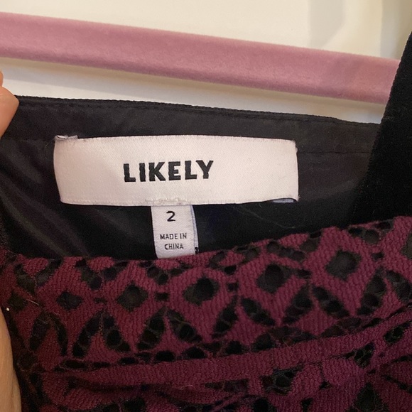 Likely Kakki Purple Off the Shoulder Mini Dress - Picture 4 of 4